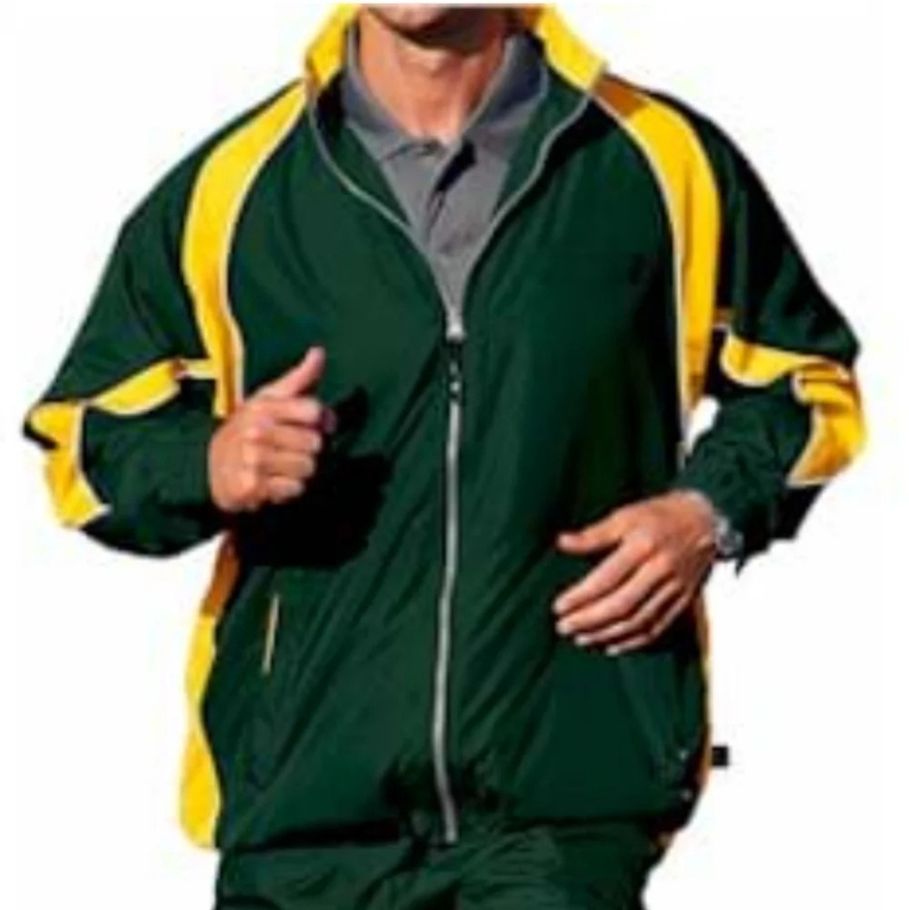 Pro Celebrity Green and Yellow Color Block Windbreaker Jacket Size Men's XXL